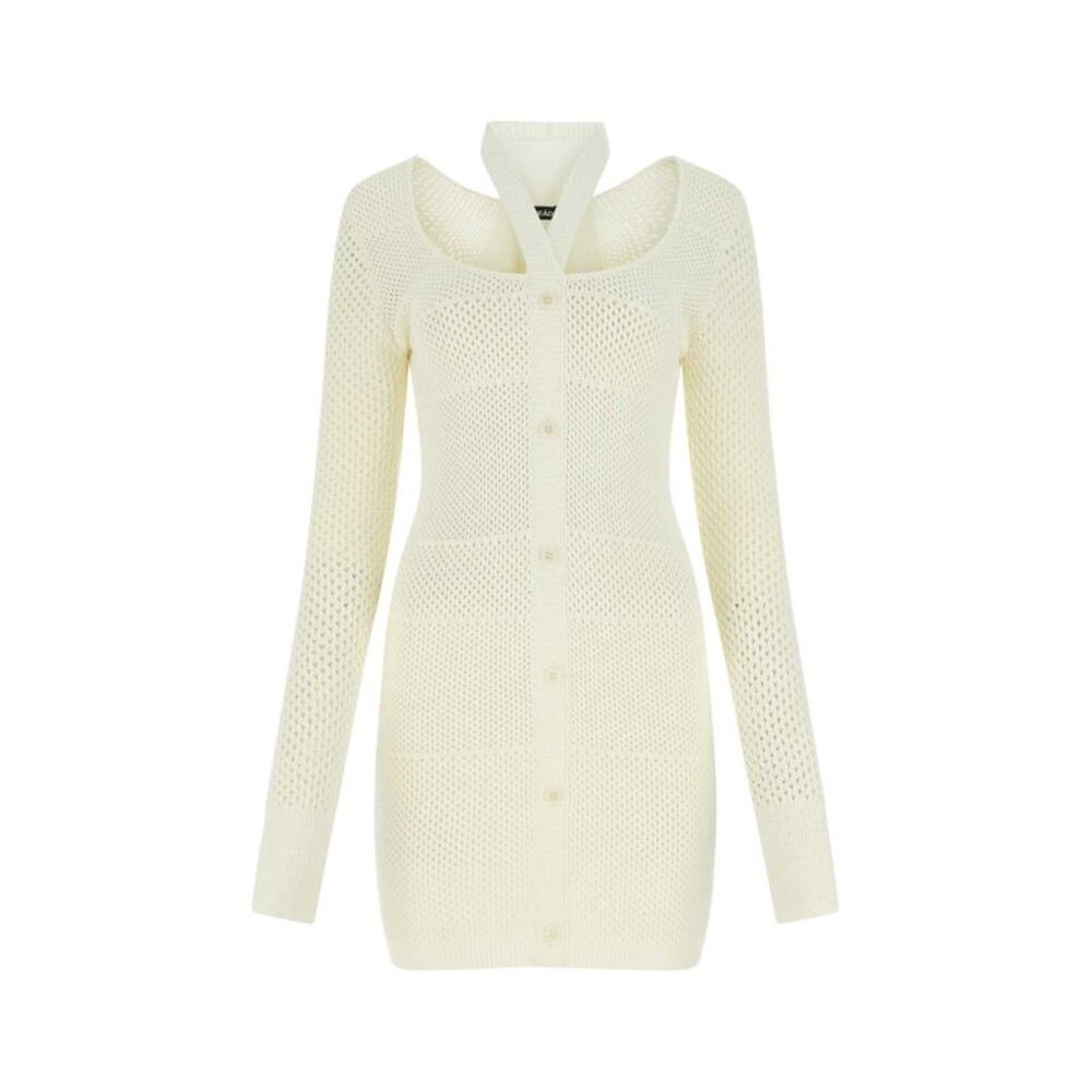 Andrea Adamo Women Ivory Stretch Viscose Blend Dress